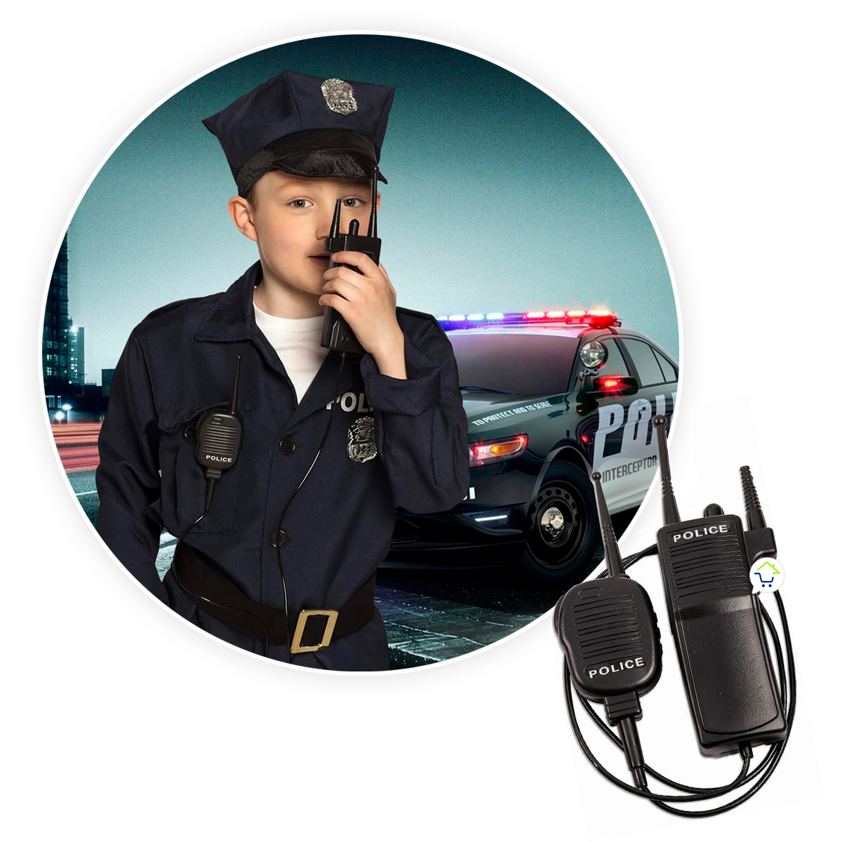 Miniatura 5 de Walkie Talkie De Policía Falso AF608